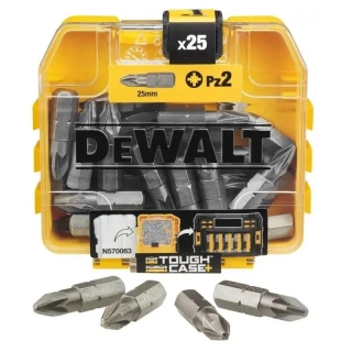 DT71521 DeWALT sada bitů PZ2, délka 25 mm, balení 25 ks, v ToughCase krabičce
