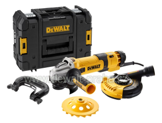 DWE4257KT DeWALT úhlová bruska 125mm set na broušení betonu,regulace otáček