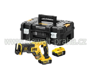 DCS367P2 DeWALT Aku mečová pila bezuhlíková 18V 2x 5,0Ah, v kufru TSTAK