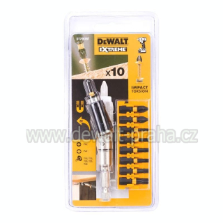 DT70578T DeWALT 10 dílný set bitů Torsion s úhlovým nástavcem