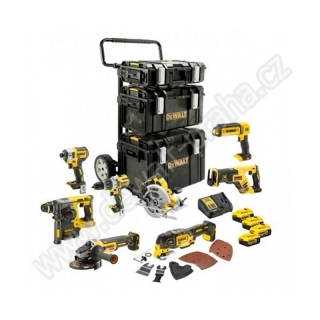 DCK853P4 DeWALT kombinovaná sada nářadí 18V 4x 5,0Ah Li-Ion XR, s vozíkem a kufry Tough