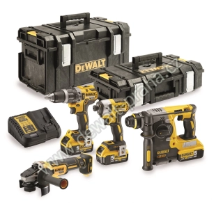 DCK422P3 DeWALT kombinovaná sada nářadí 18V 3x 5,0Ah Li-Ion XR, s kufry Tought