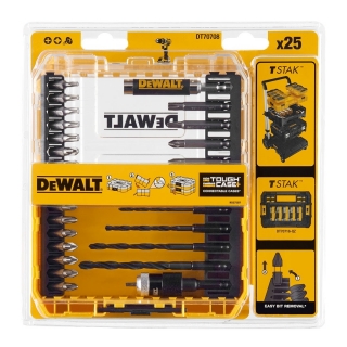 DT70708 DeWALT Sada bitů a vrtáků HSS-G do kovu, 25-dílná