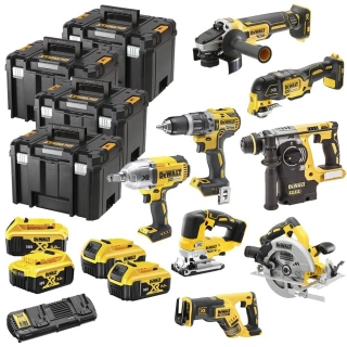 DCK865P4T DeWALT kombinovaná sada nářadí 18V 4x 5,0Ah Li-Ion XR, s 4x kufr TSTAK