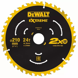 DT20432 DeWALT Pilový kotouč Extreme 210 x 30 mm, 24 zubů