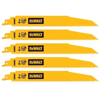 DT90381 DeWALT Pilový plátek demoliční 228mm, pro rychlý řez na dřevo s hřebíky, 5 ks pro mečové pily
