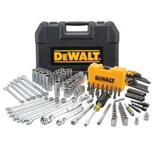DWMT73802-1 DeWALT 142 dílna gola sada hlavic a příslušenství s ráčnou 1/4" a 3/8" 