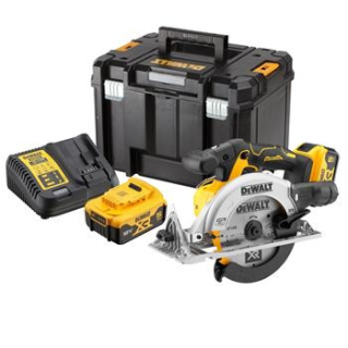 DeWALT DCS565P2 Aku bezuhlíková kotoučová pila 165mm 18V XR 2x5,0Ah, v kufru TSTAK