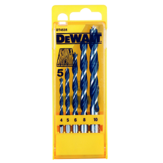 Sada vrtáků do dřeva 5ks se středicím hrotem DeWALT - DT4535