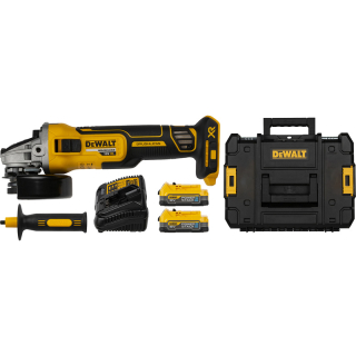 DeWALT DCG405H2T DeWALT Aku bezuhlíková úhlová bruska 18V,v kufru TSTAK 2x18V/ 5,0Ah POWERSTACK 