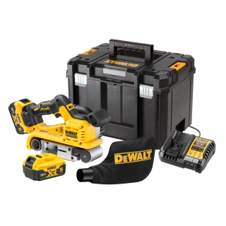 DeWALT DCW220P2 Elektronická aku pásová bruska 75x533mm