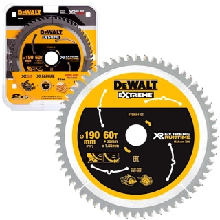 DT99564 DeWALT Pilový kotouč 190 mm x 30 mm, 60 zubů, XR EXTREME® RUNTIME FLEXVOLT