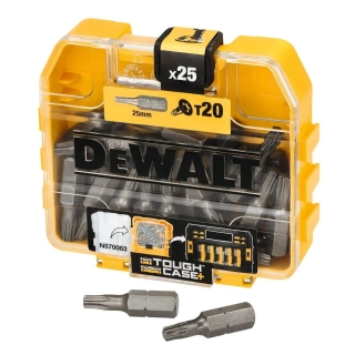 DT7961 DeWALT sada bitů Torx T20, délka 25 mm, balení 25 ks, v ToughCase krabičce