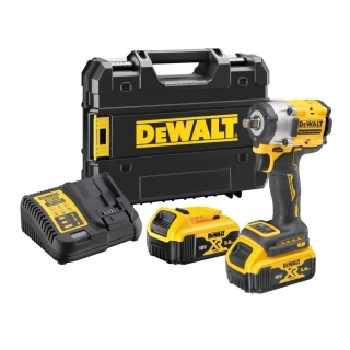 DCF921P2T DeWALT Bezuhlíkový rázový utahovák 1/2", 406Nm, XR 18V, 2x 5,0Ah Li-Ion, TSTAK