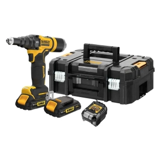 DCF403D2GT DeWALT Aku nýtovací kleště 18V XR pro nýty od 2.4 mm do 4.8 mm, 2× Li-Ion 2,0Ah s GFN krytem