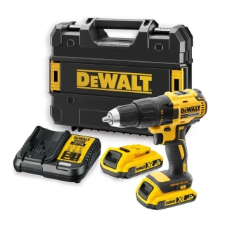 DCD777D2T DeWALT Aku bezuhlíková vrtačka / šroubovák XR 18V, 2x Li-Ion 2,0Ah, TSTAK