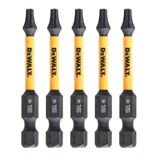 DT7394T DeWALT Sada torzních šroubovacích bitů 5 ks Torx T15 57mm FLEXTORQ, EXTREME