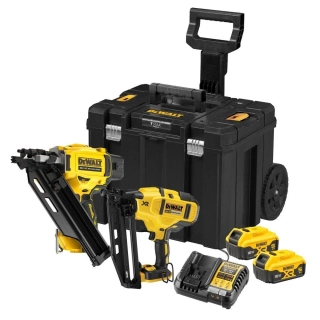 DCK246P2T DeWALT Aku sada hřebíkovačka DCN930 a dokončovací hřebíkovačka DCN660 XR 18V, 2x 5,0 Ah Li-Ion, pojízdný TSTAK