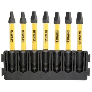 DT70824 DeWALT sada torzních bitů Quadrex SQ 57mm FLEXTORQ, 7ks v liště do ToughCase