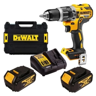 DCD796M2 DeWALT Aku bezuhlíková příklepová vrtačka 18V XR 2x 4,0Ah Li-Ion, TSTAK