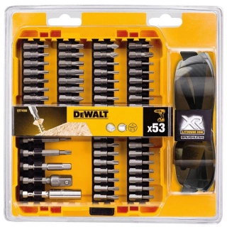 DT71550 DeWALT 53dílná sada bitů s brýlemi