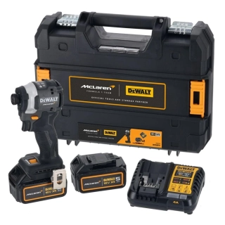 DCF85MP2T DeWALT Rázový utahovák McLaren F1 Team 18V XR s bezuhlíkovým motorem, 2× 5Ah