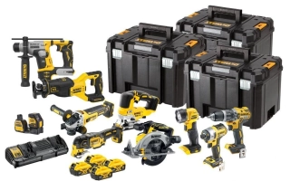 DCK1012P4T DeWALT AKU kombinovaná sada XR 18V, 4x 5,0Ah Li-Ion, 4x TSTAK