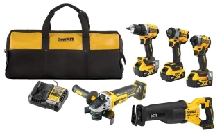 DCK509P3 DeWALT AKU kombinovaná sada 5dílů XR 18V, 3x 5,0Ah Li-Ion