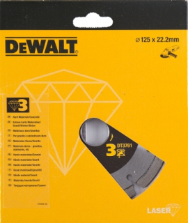 DT3761 DeWALT Diamantový kotouč 125mm na tvrdé materiály, žulu, vyztužený beton