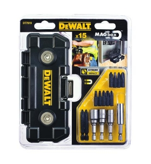 DT7919 DeWALT 15 dílná sada šroubovacích bitů v Mag Box