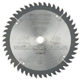 DT4092 DeWALT Pilový kotouč 184 x 16 mm, 48 zubů