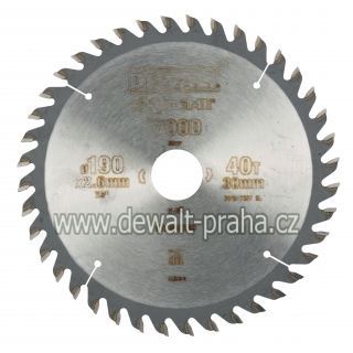 DT4064 DeWALT Pilový kotouč 190 x 30 mm, 40 zubů