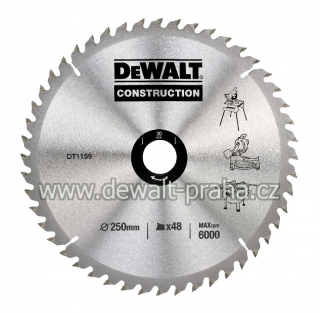 DT1159 DeWALT Pilový kotouč 250x30mm, 48 zubů
