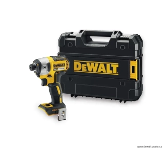 DCF887NT DeWALT Aku bezuhlíkový rázový utahovák 1/4  s 3 převodovými stupni, 18V samostatný stroj